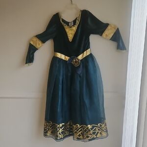 Disney Green and Gold Princess Costume size 9/10, worn once